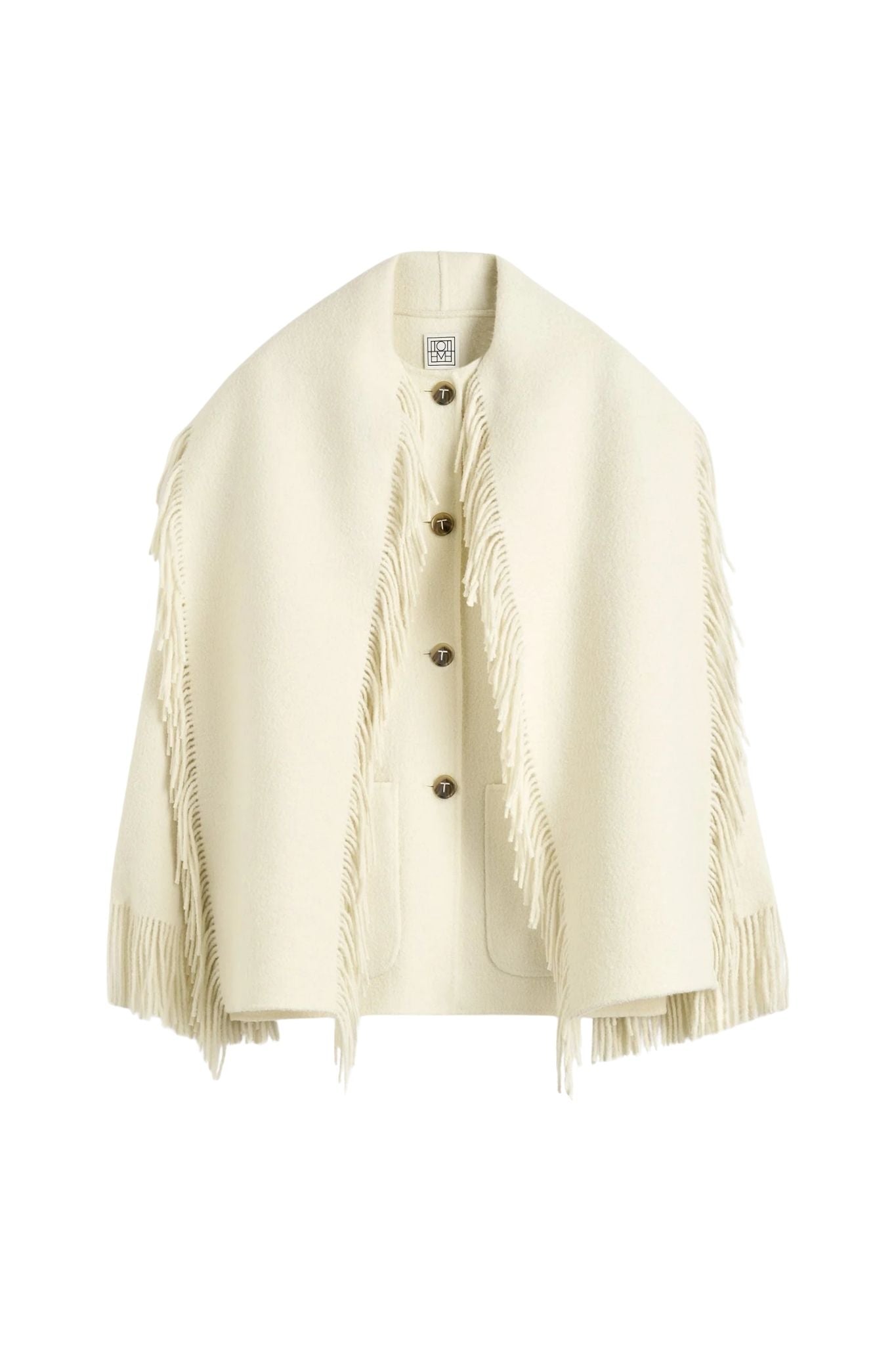 Toteme Fringed Scarf Jacket - Vermillion