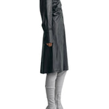 Toteme Leather Slouch Shirtdress - Vermillion