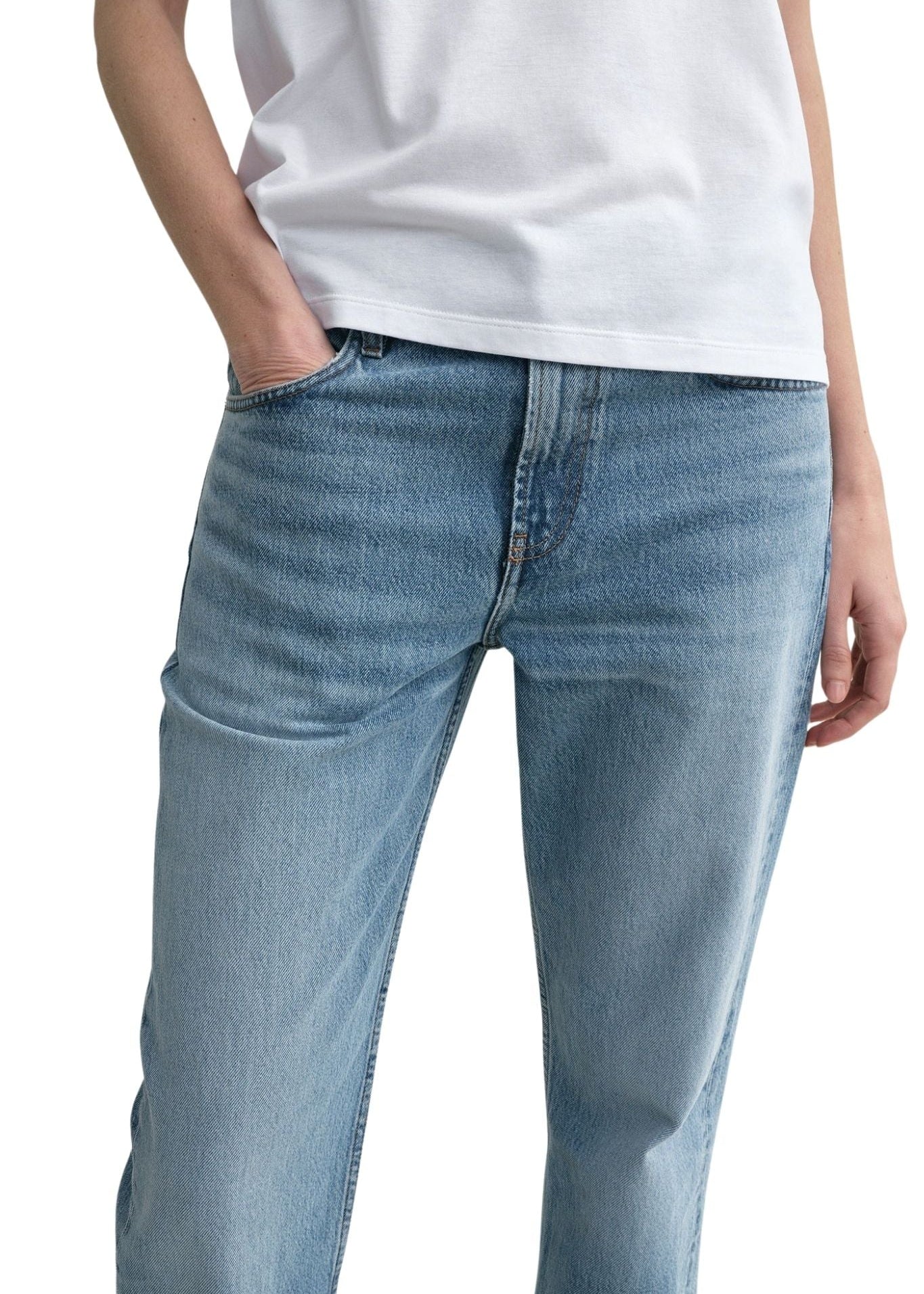 Toteme Low Straight Denim - Vermillion