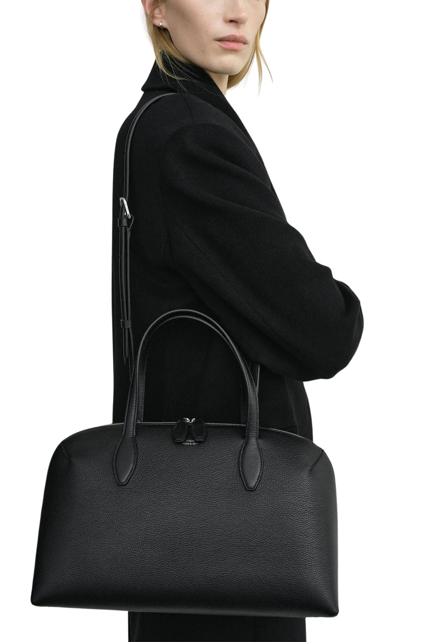 Toteme Medium Grained Leather Day Tote - Vermillion