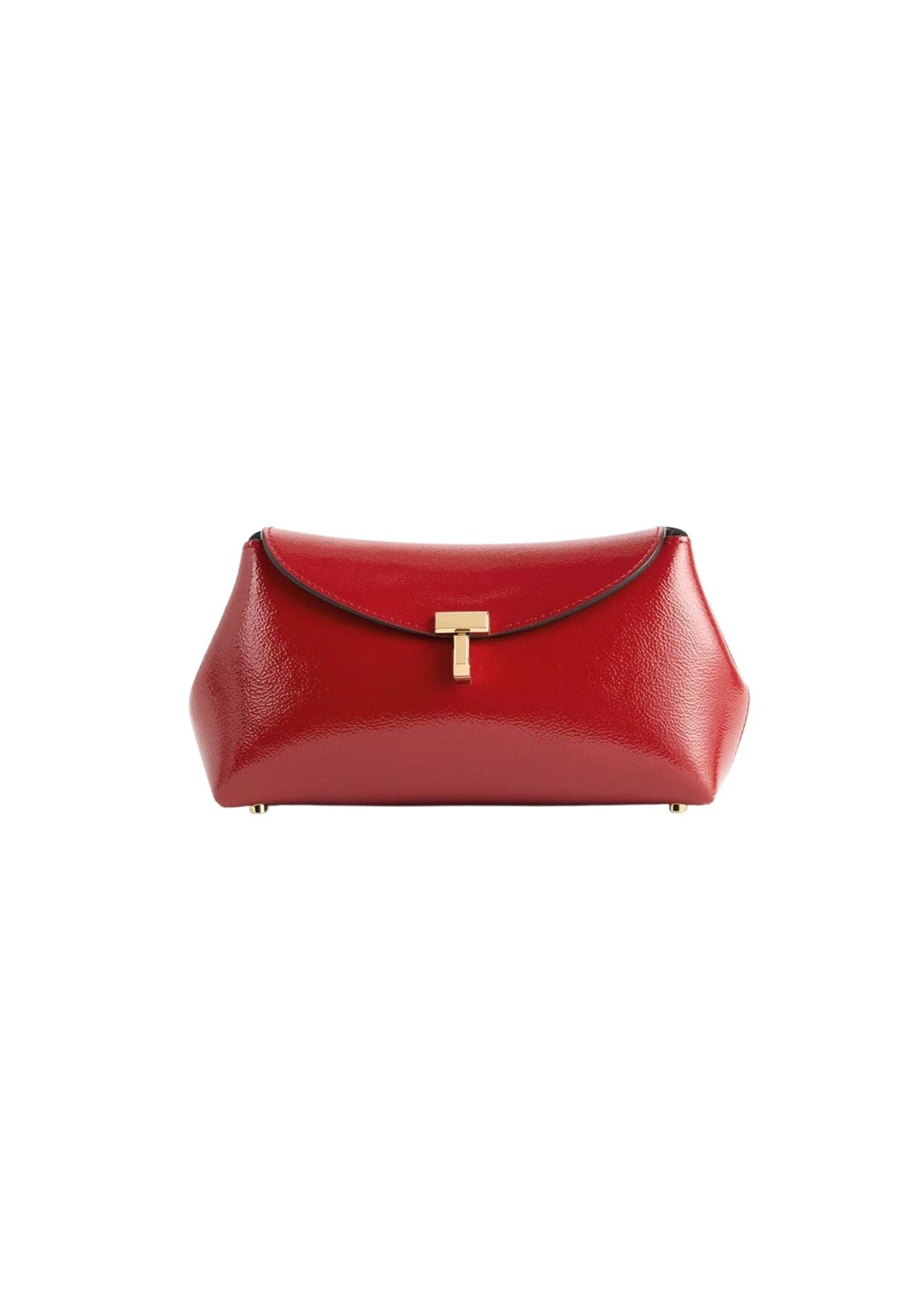 Toteme Mini T - Lock Naplack Clutch - Vermillion