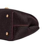 Toteme Mini T - Lock Pony Hair Clutch - Vermillion