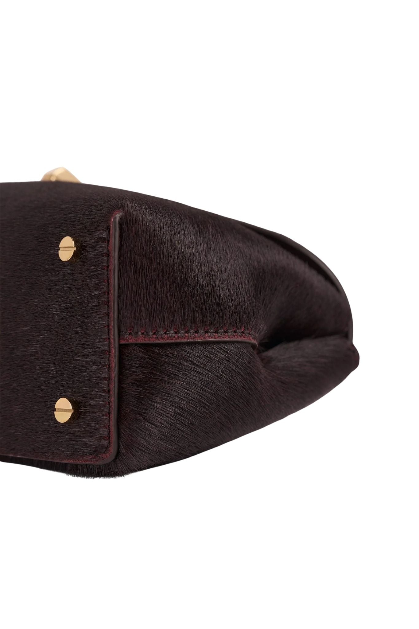 Toteme Mini T - Lock Pony Hair Clutch - Vermillion