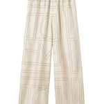 Toteme Monogram Silk PJ Bottoms - Vermillion