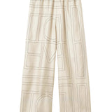 Toteme Monogram Silk PJ Bottoms - Vermillion