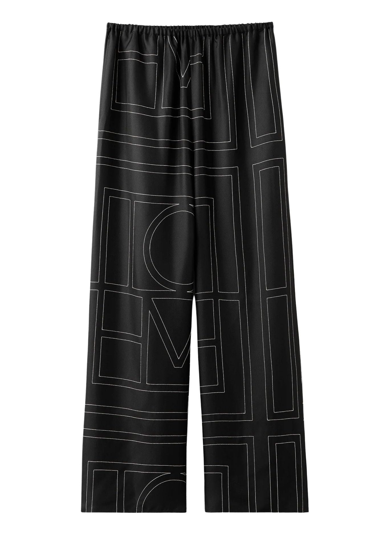 Toteme Monogram Silk PJ Bottoms - Vermillion