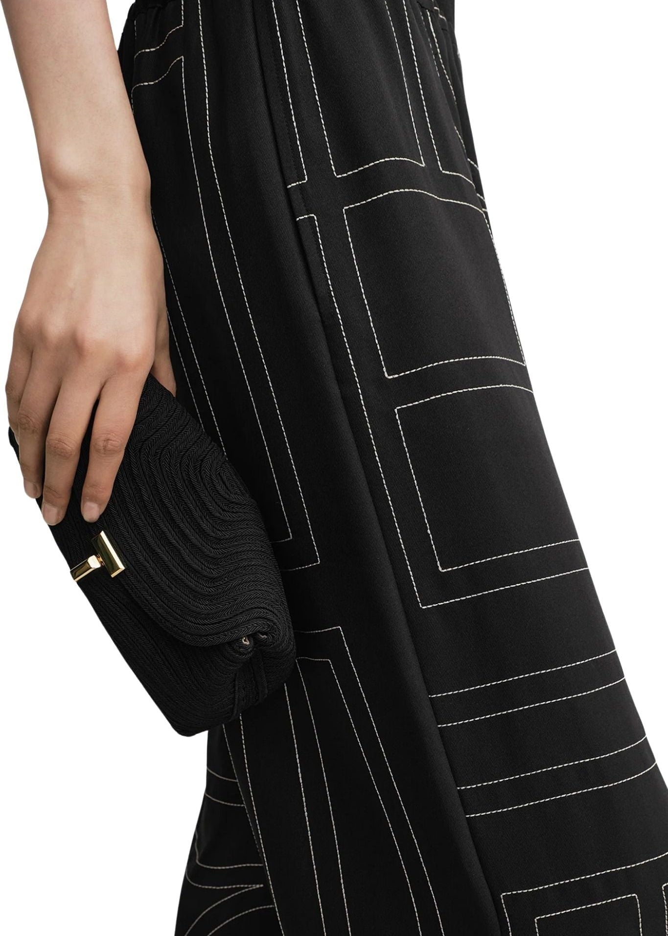 Toteme Monogram Silk PJ Bottoms - Vermillion