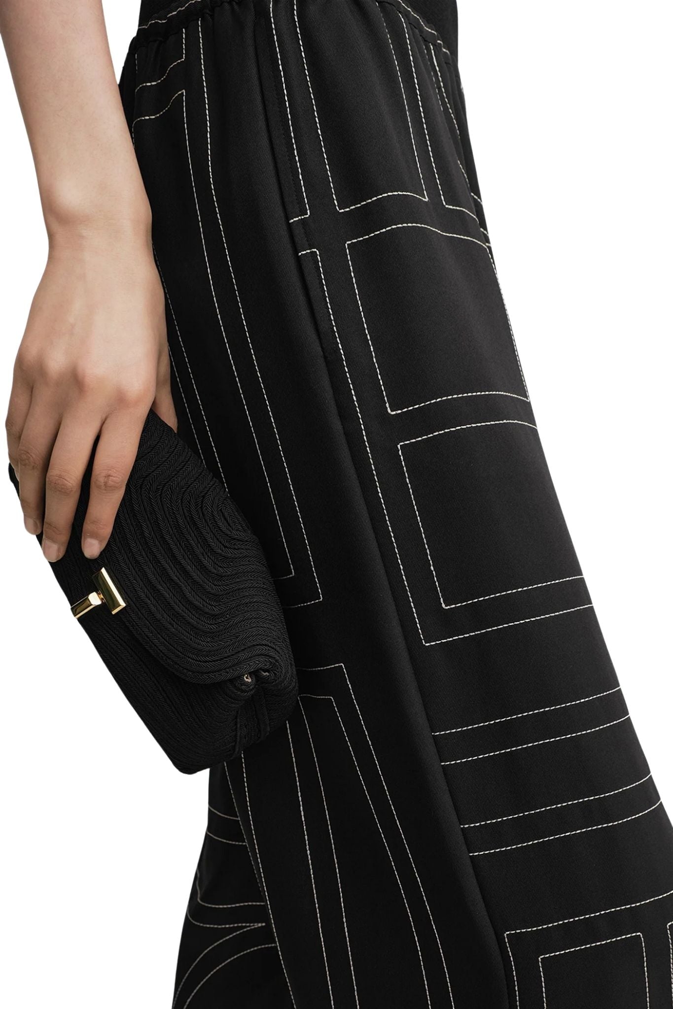 Toteme Monogram Silk PJ Bottoms - Vermillion