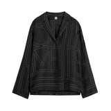 Toteme Monogram Silk PJ Top - Vermillion