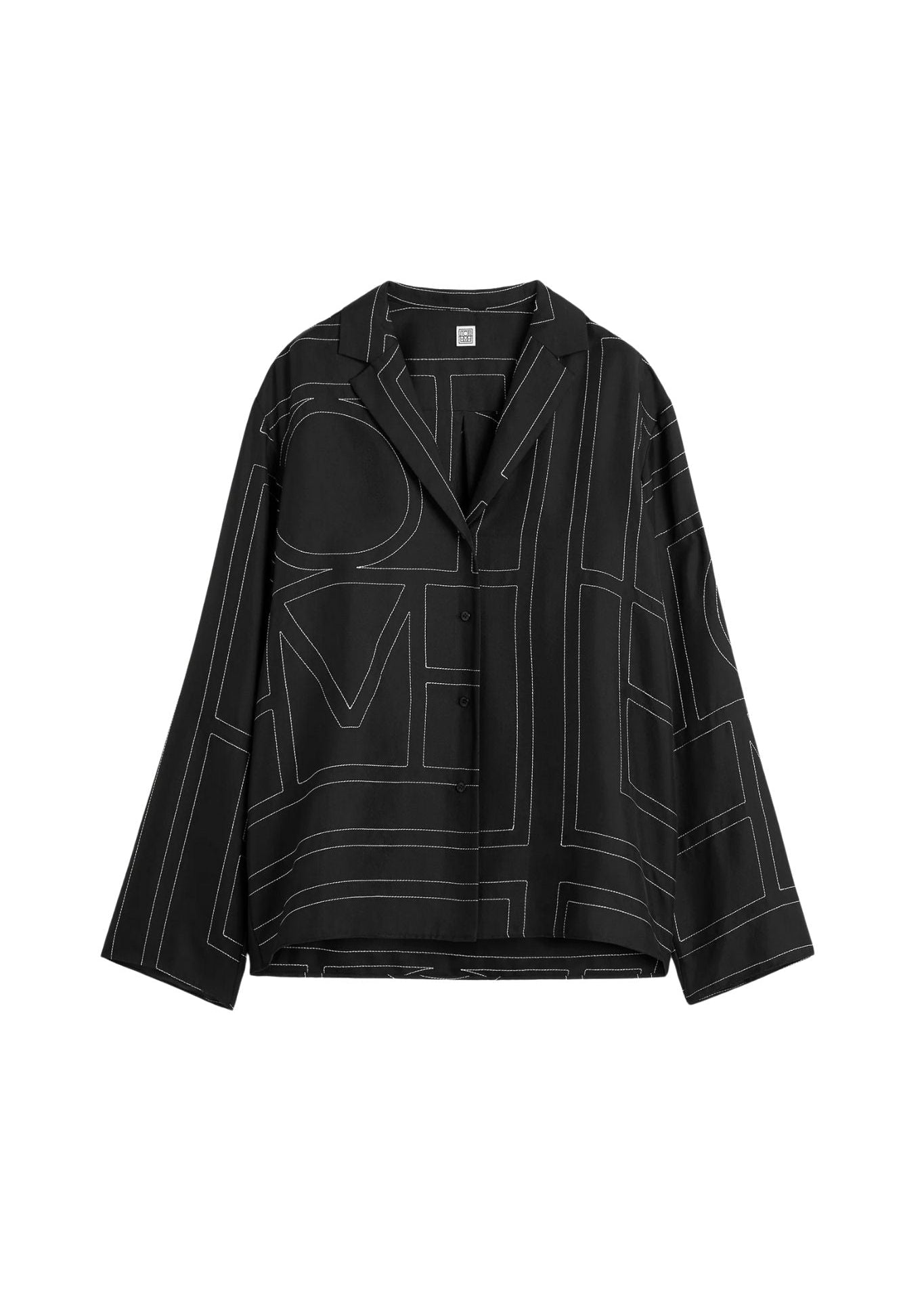 Toteme Monogram Silk PJ Top - Vermillion