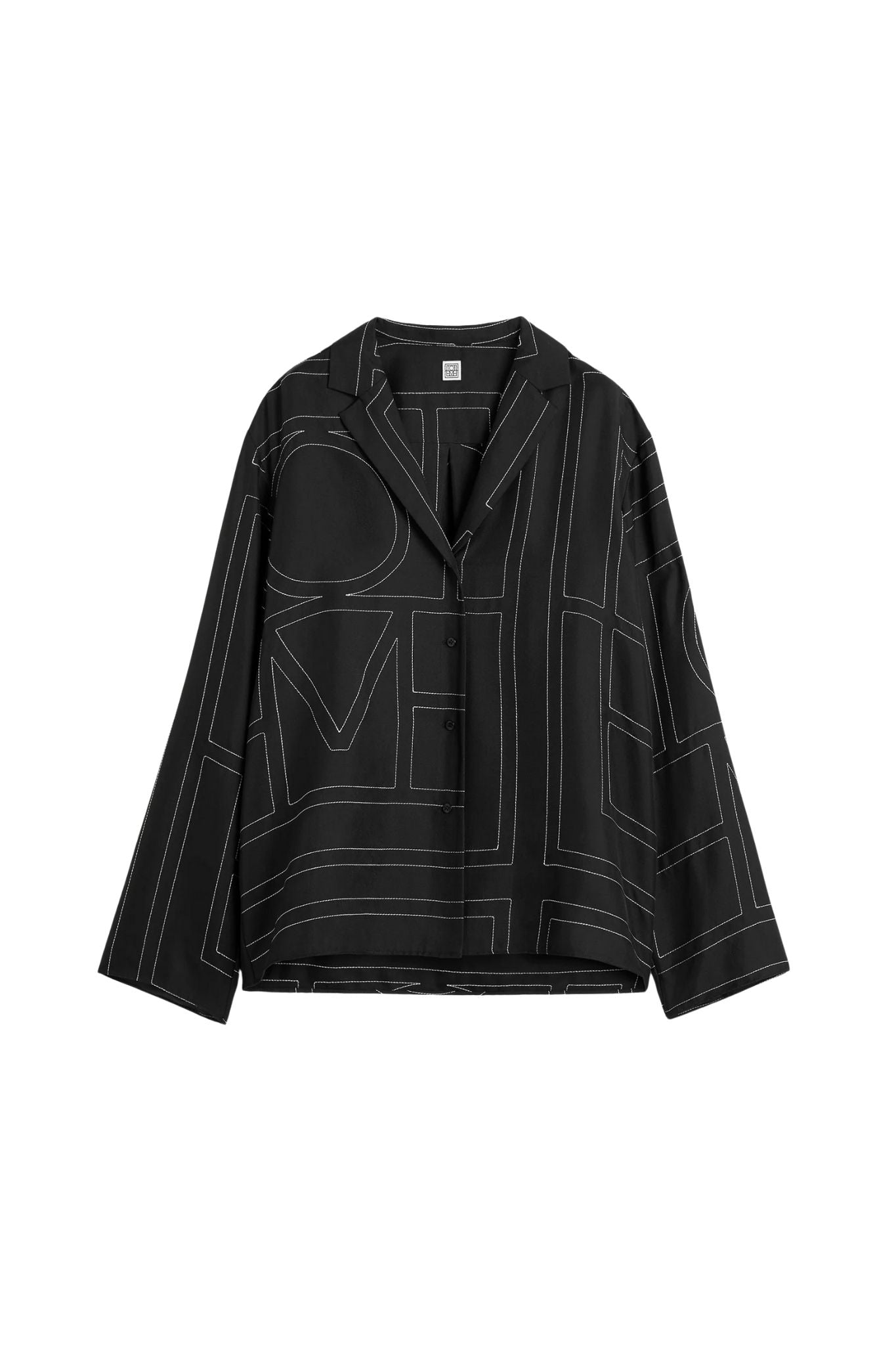 Toteme Monogram Silk PJ Top - Vermillion