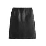 Toteme Paneled Leather Skirt - Vermillion