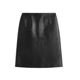 Toteme Paneled Leather Skirt - Vermillion