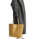 Toteme Roam Leather Tote - Vermillion