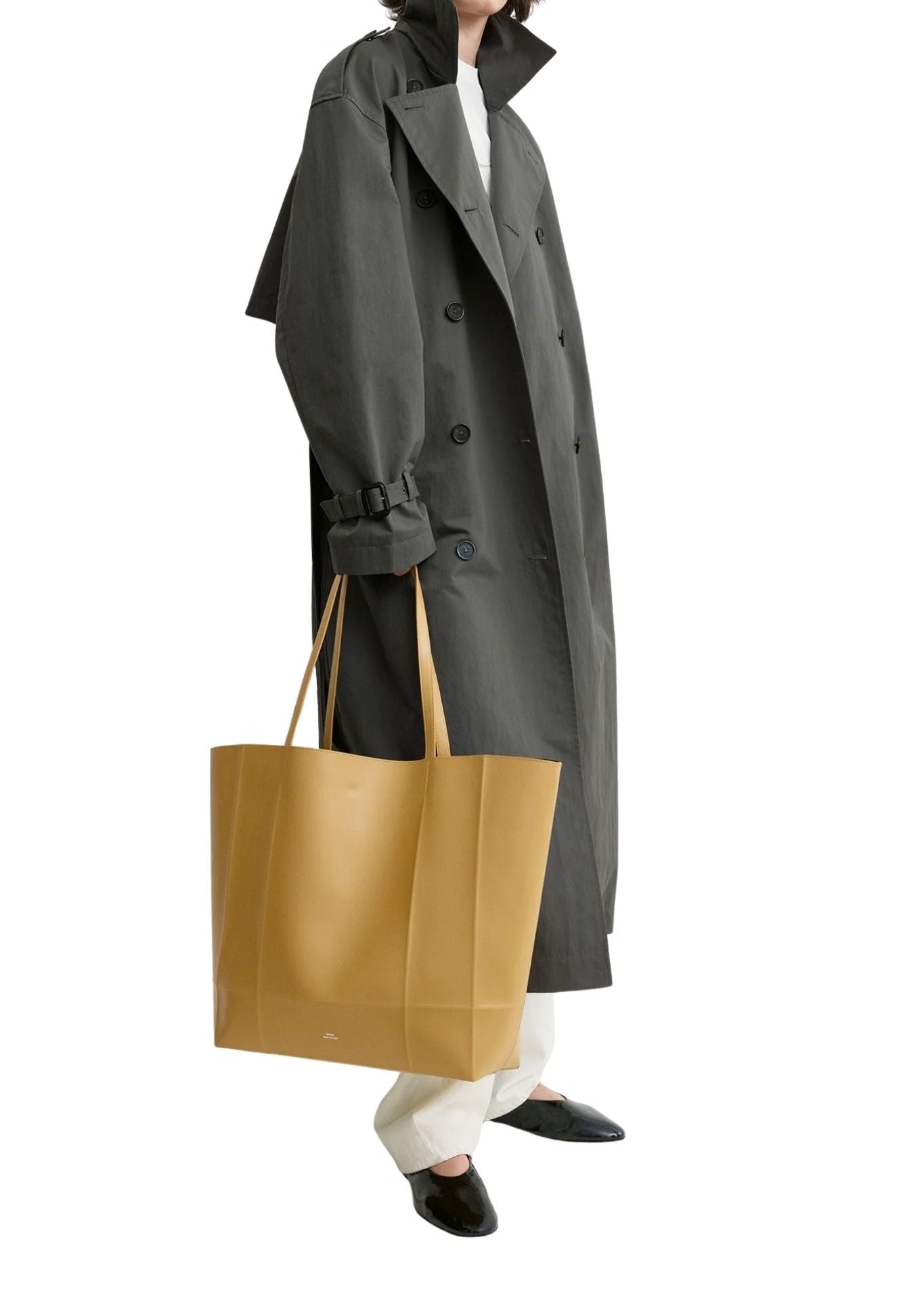 Toteme Roam Leather Tote - Vermillion