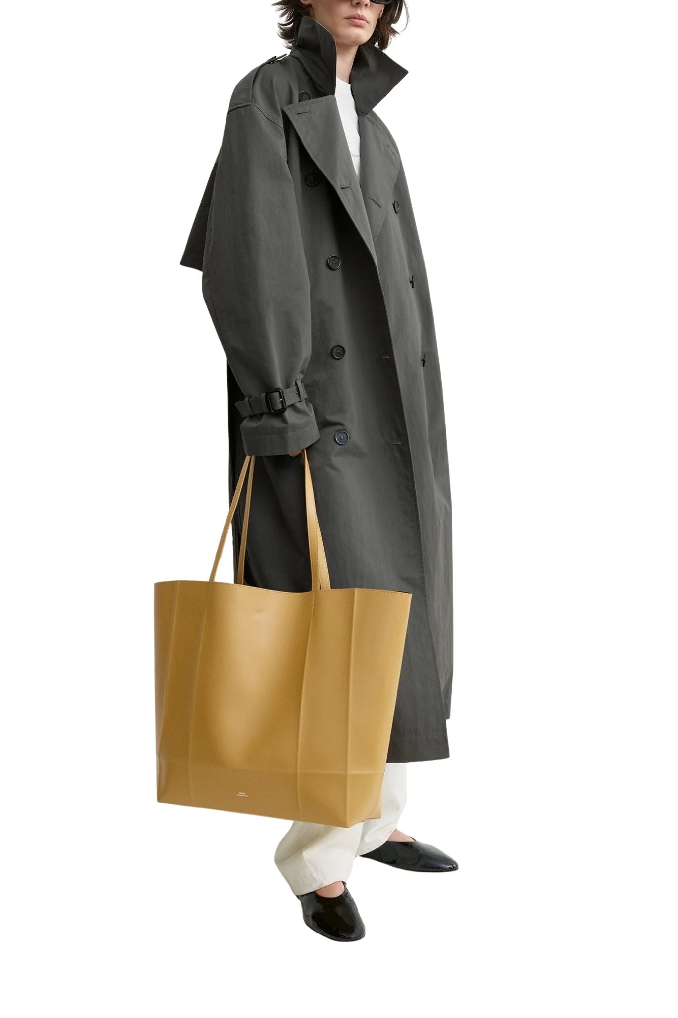 Toteme Roam Leather Tote - Vermillion