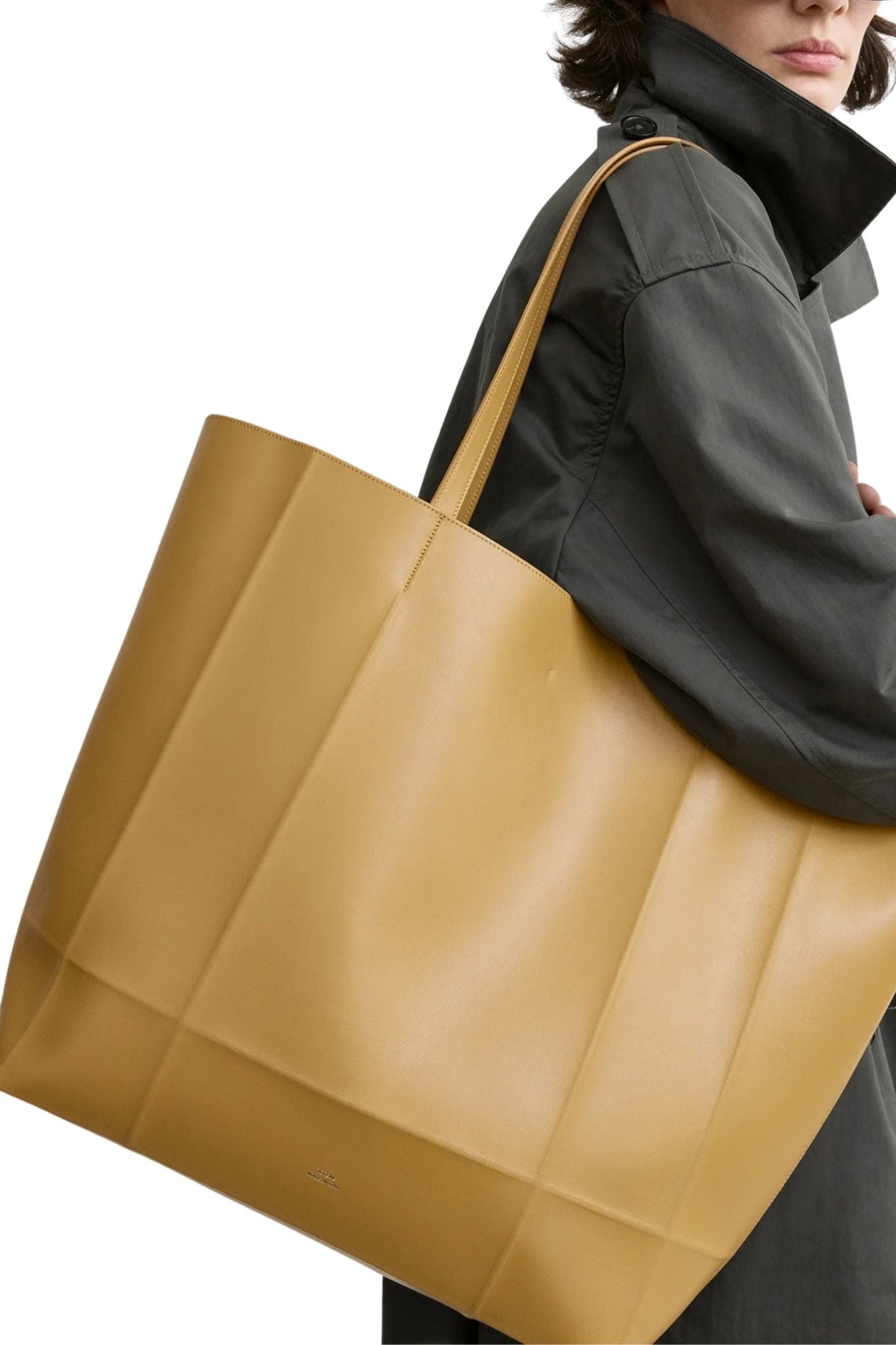 Toteme Roam Leather Tote - Vermillion