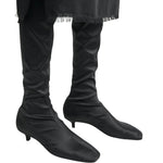 Toteme Satin Knee - high Boots - Vermillion