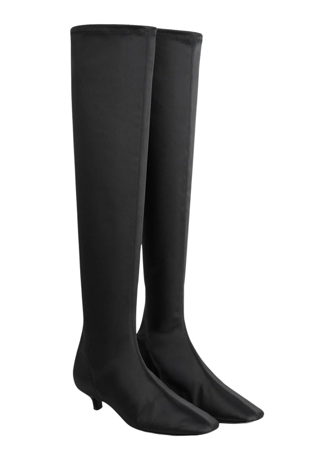 Toteme Satin Knee - high Boots - Vermillion