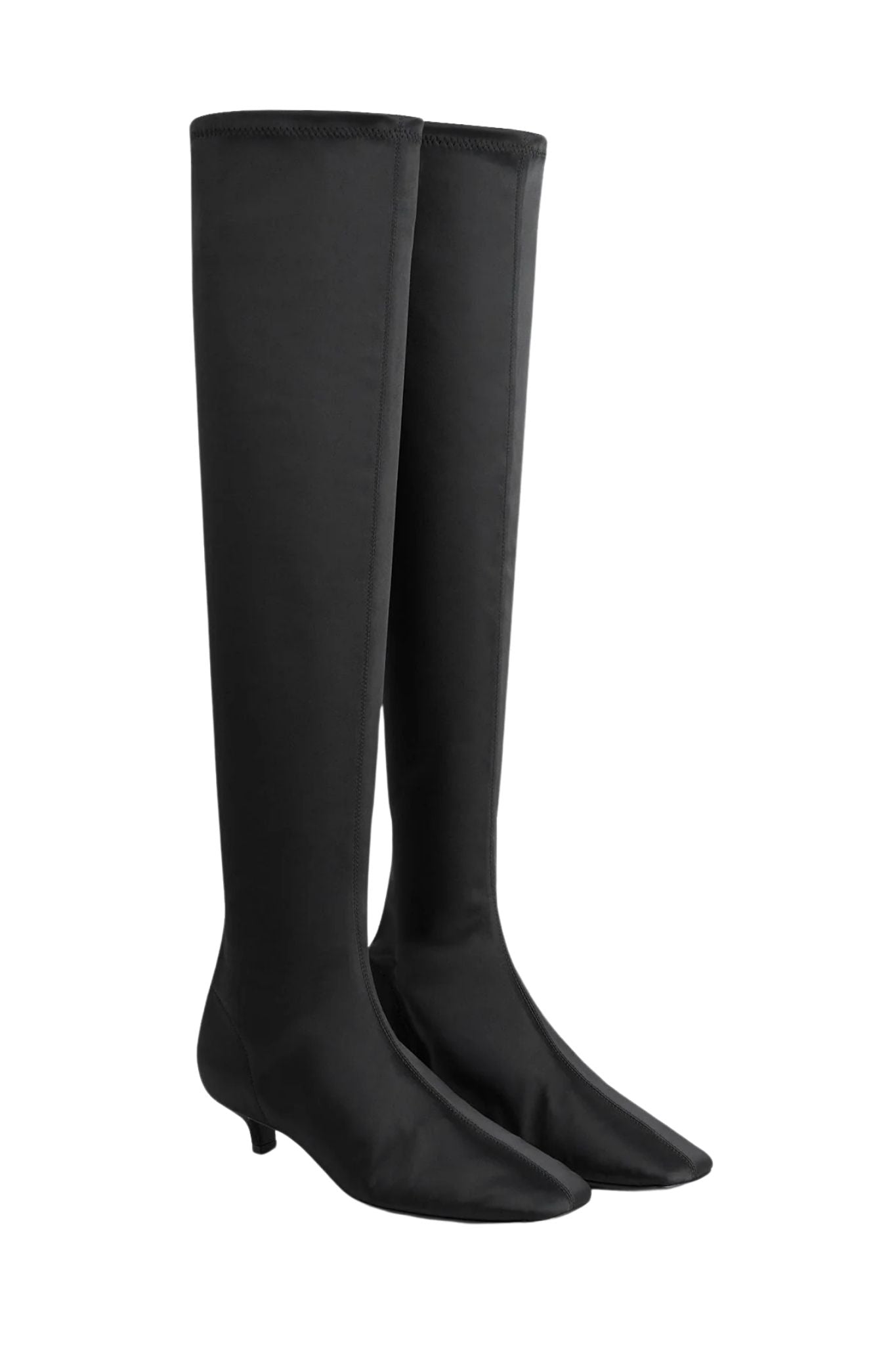 Toteme Satin Knee - high Boots - Vermillion