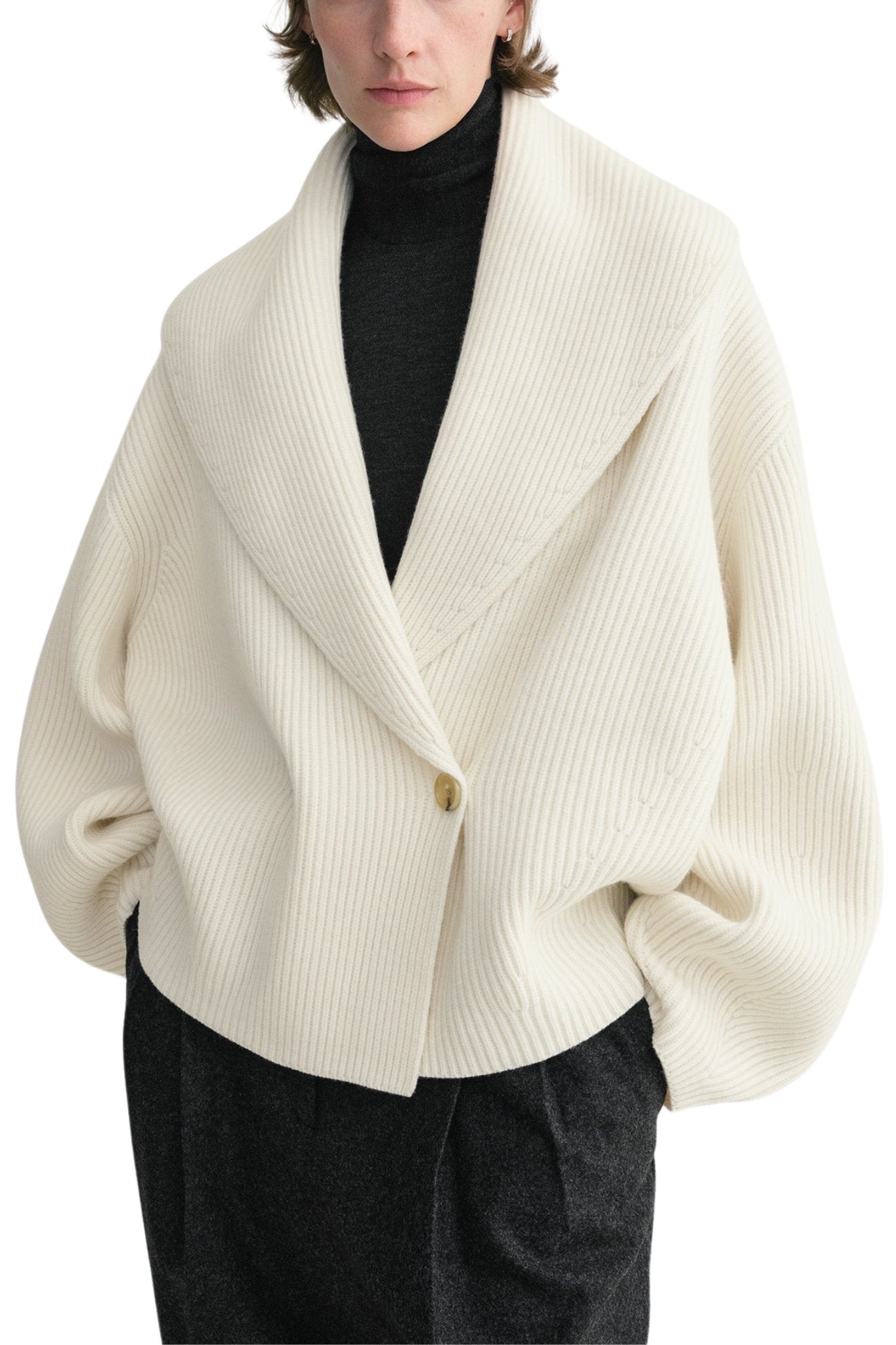 Toteme Shawl Lapel Cardigan - Vermillion