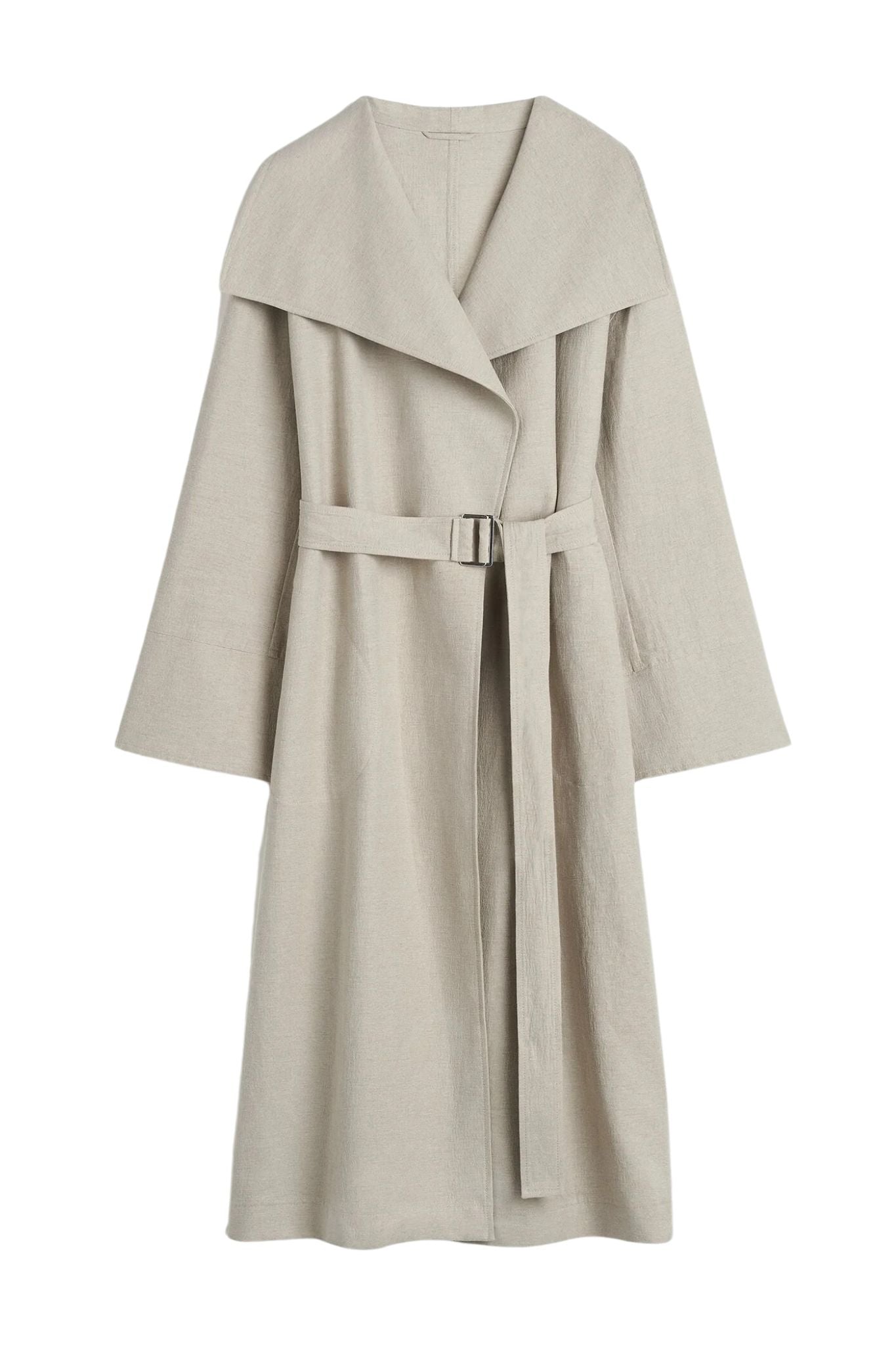 Toteme Signature Linen Blend Coat - Vermillion