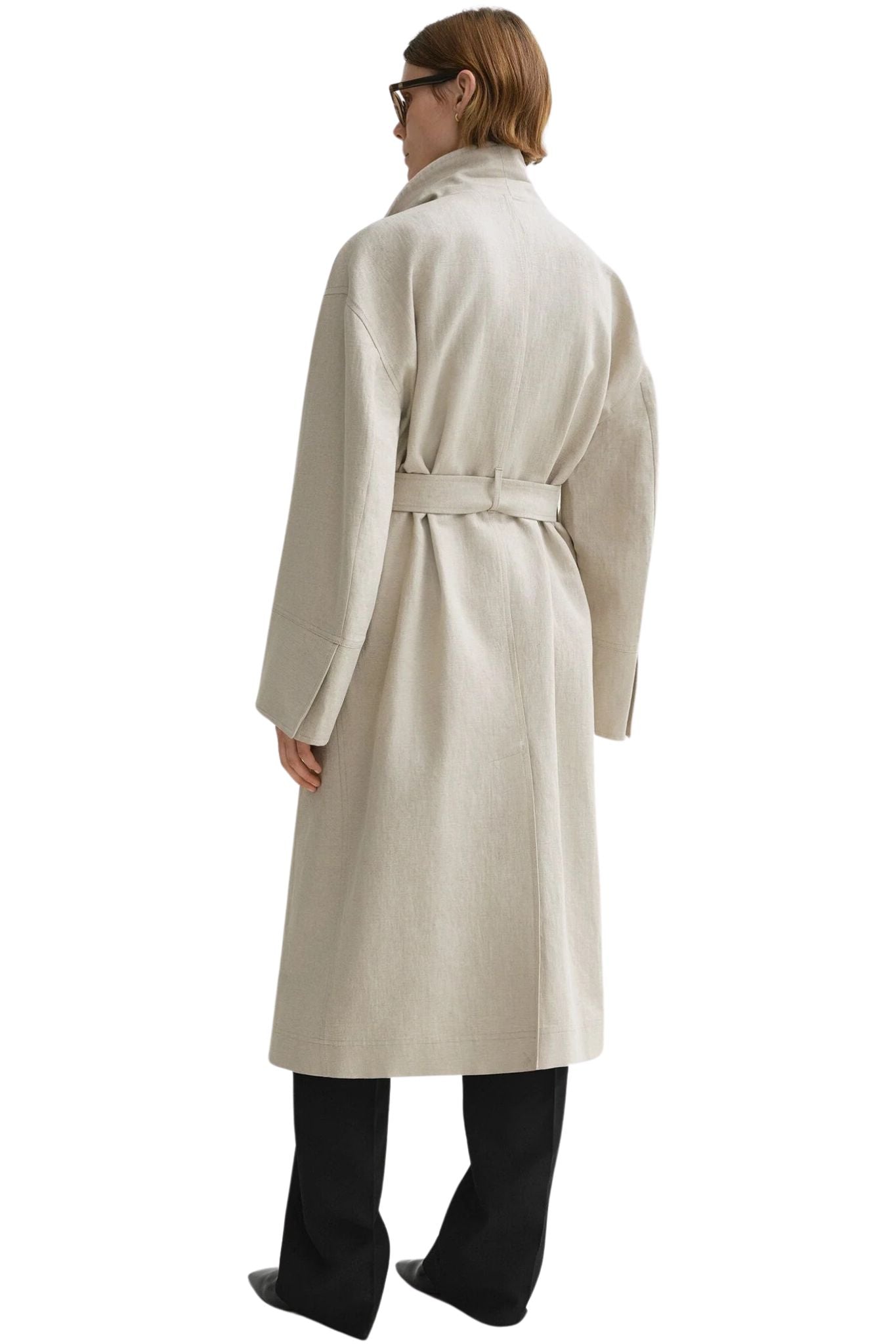 Toteme Signature Linen Blend Coat - Vermillion