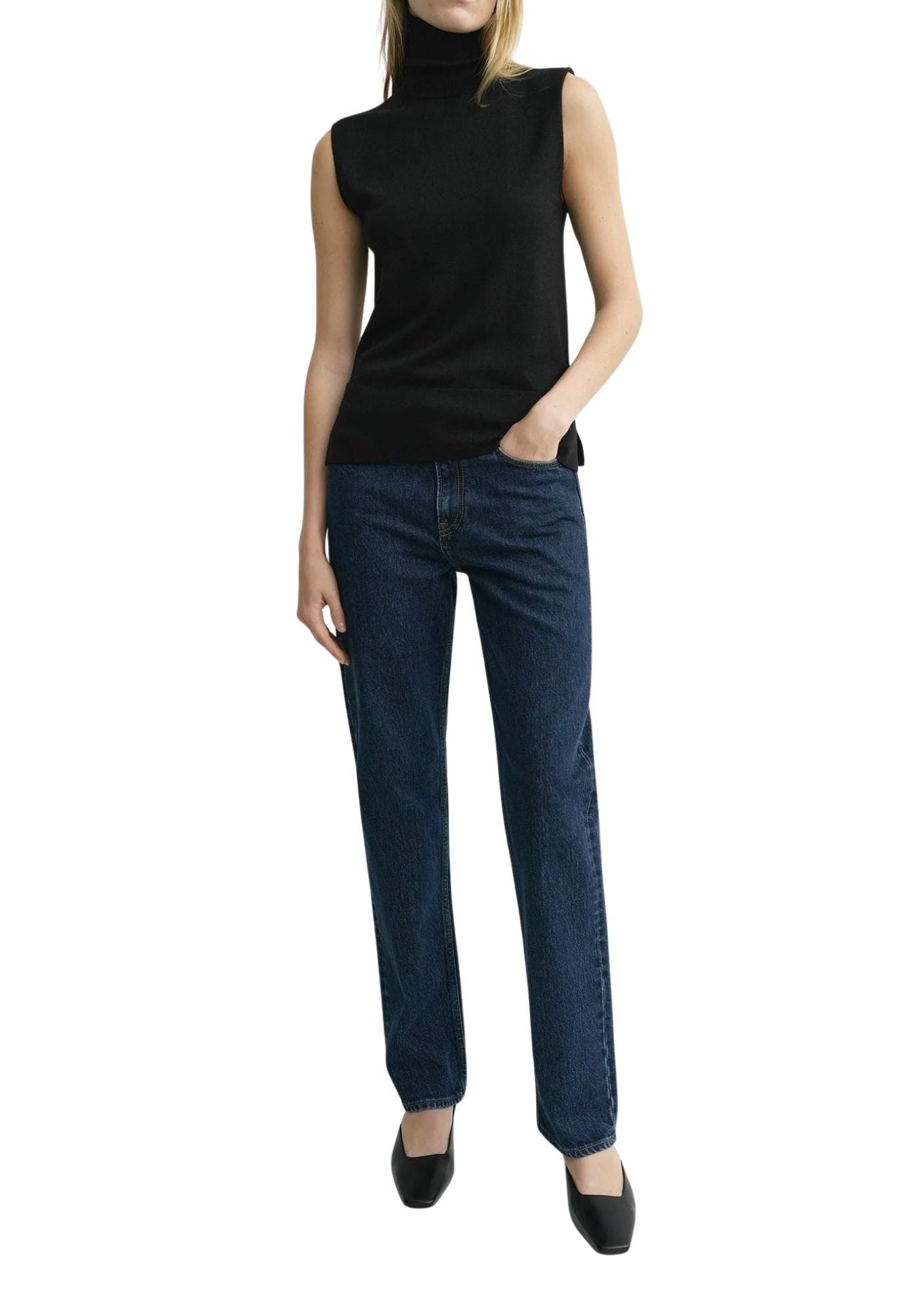 Toteme Sleeveless Fine Turtleneck - Vermillion