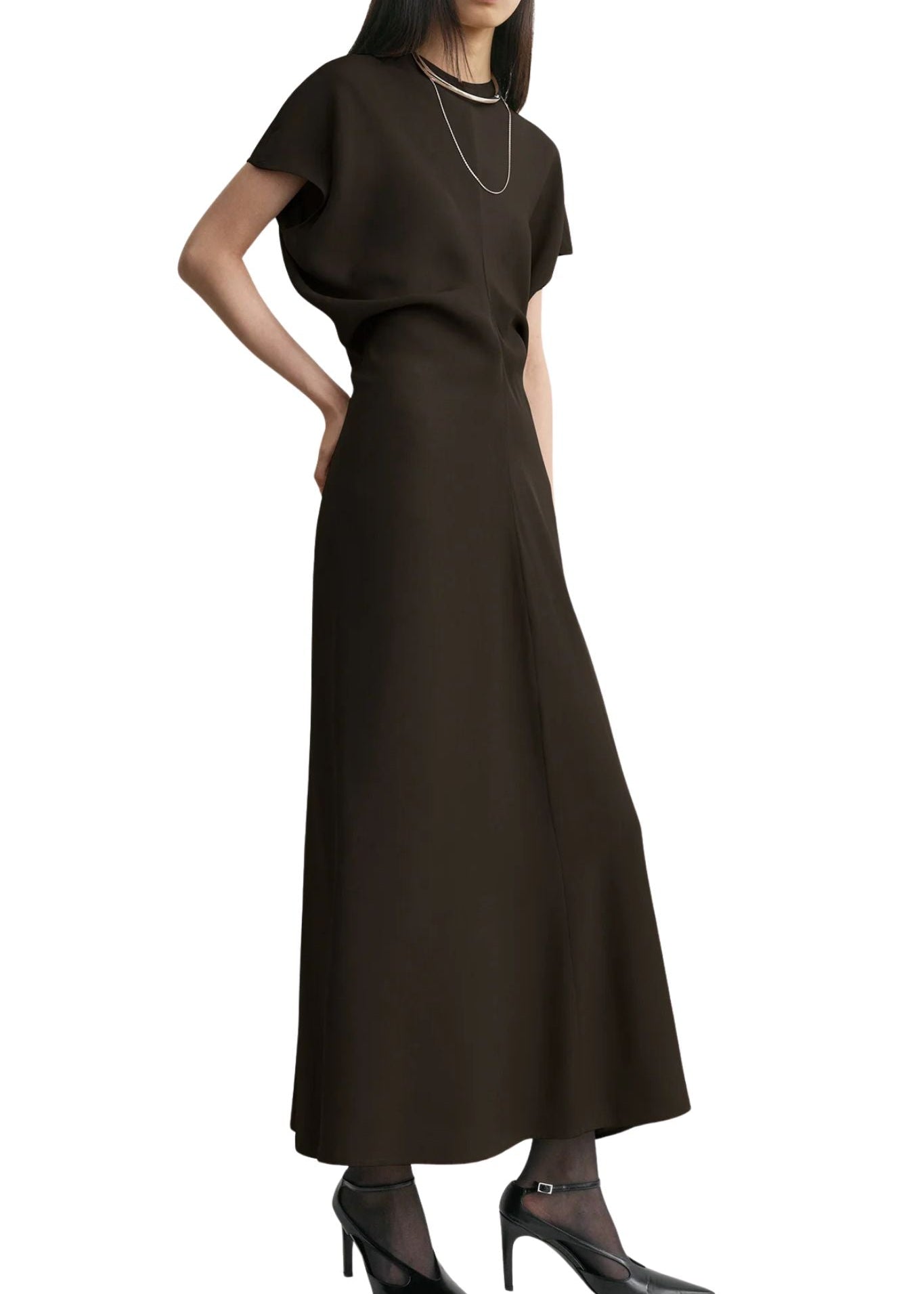 Toteme Slouch Waist Dress - Vermillion