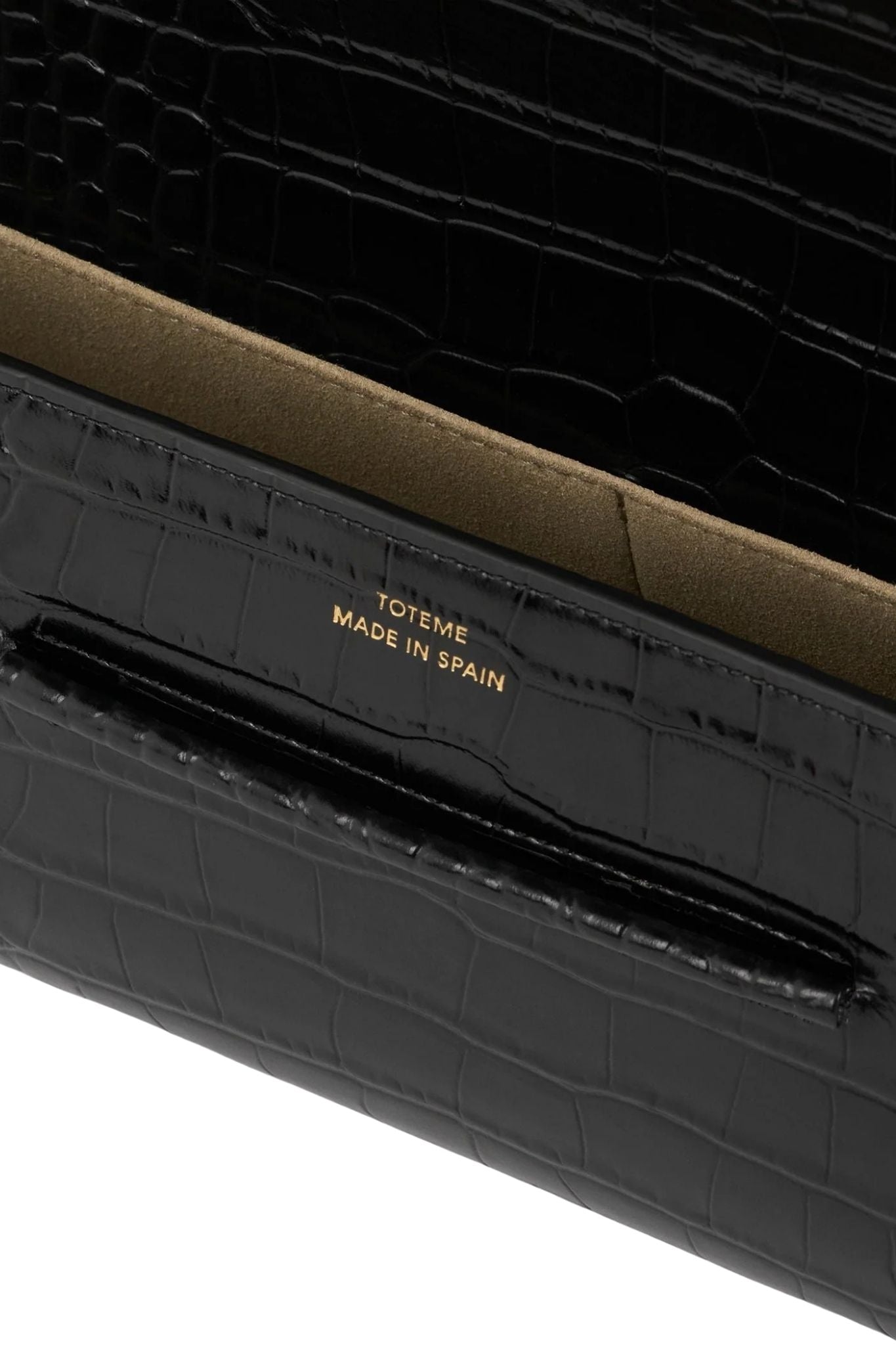 Toteme Soft Croco - Embossed T - Clutch - Vermillion