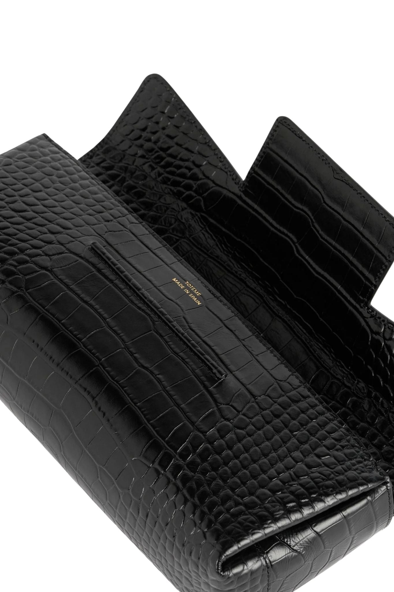 Toteme Soft Croco - Embossed T - Clutch - Vermillion