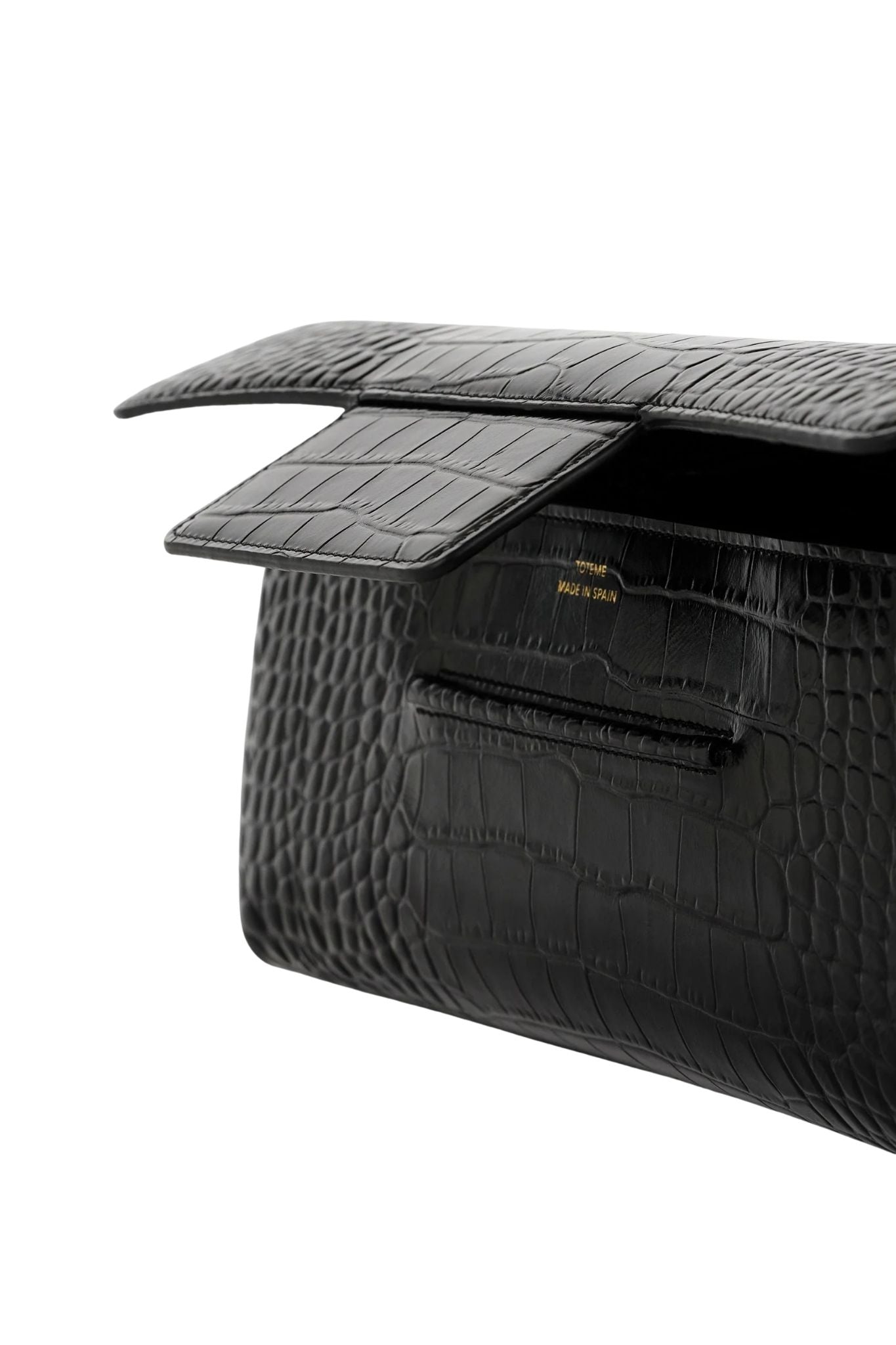 Toteme Soft Croco - Embossed T - Clutch - Vermillion