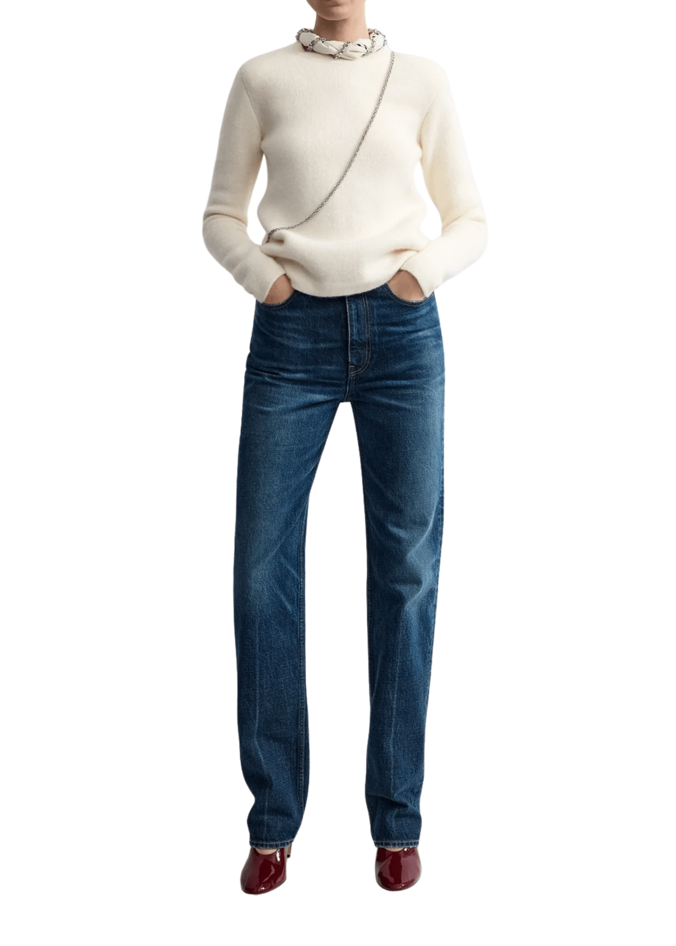 Toteme Structured Crew Knit - Vermillion
