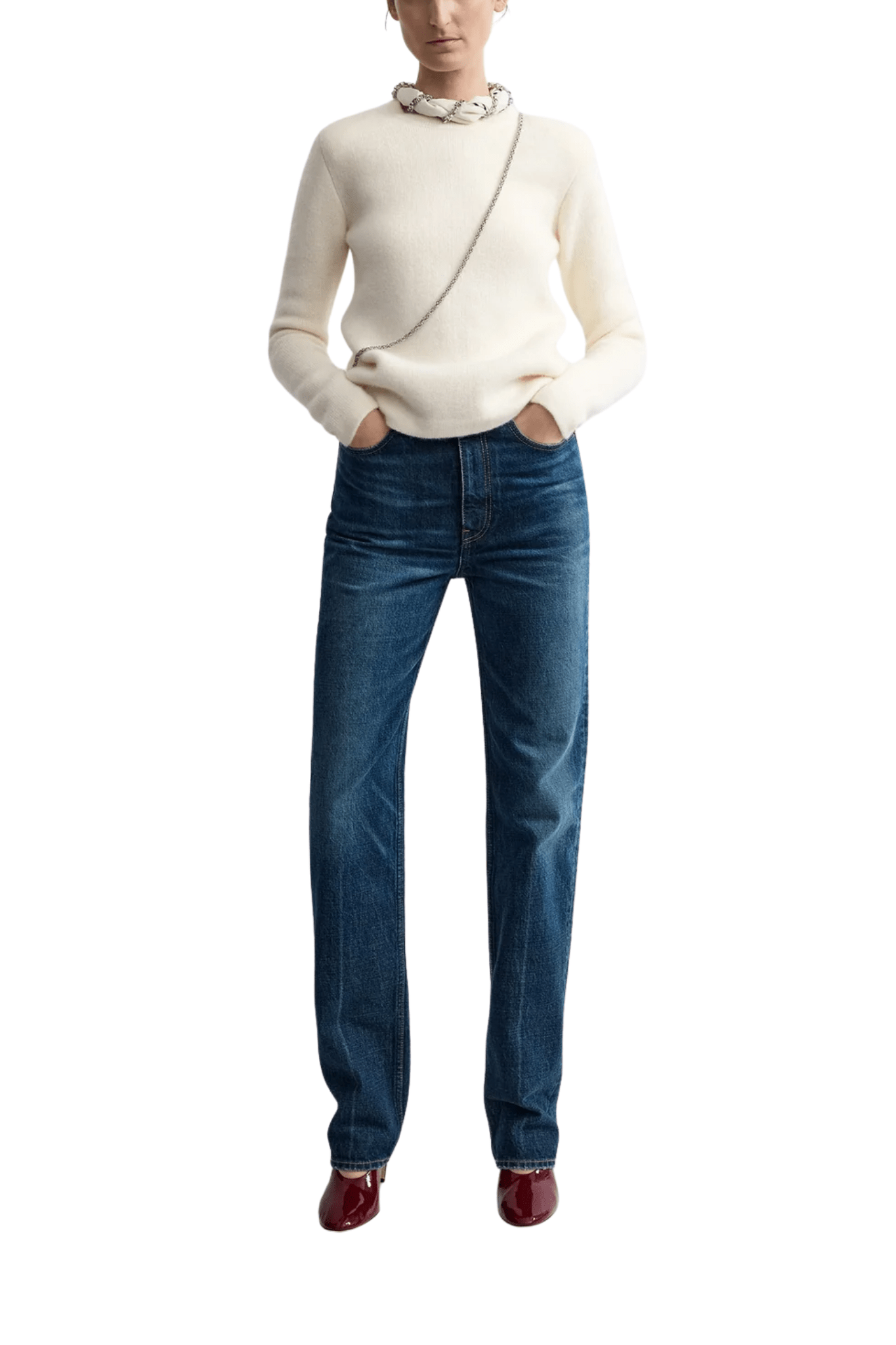 Toteme Structured Crew Knit - Vermillion