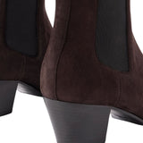 Toteme Suede City Boots - Vermillion