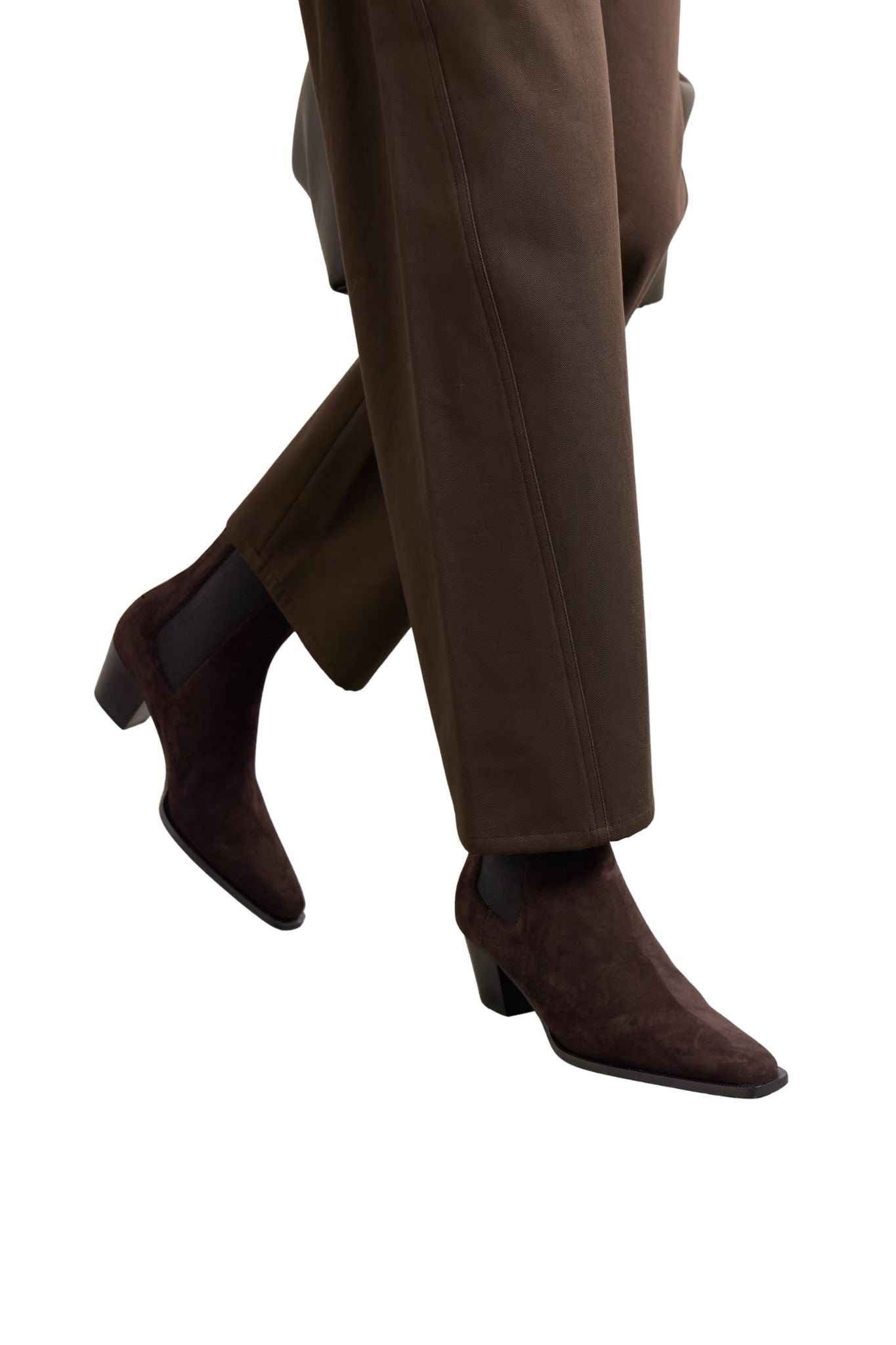 Toteme Suede City Boots - Vermillion