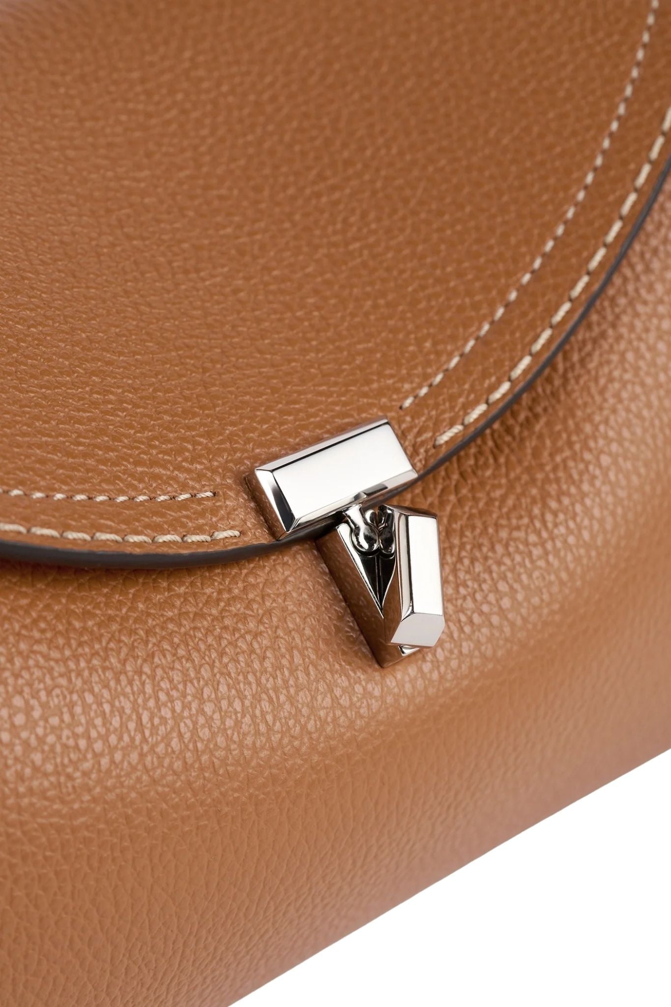Toteme T - lock Grained - leather Shoulder Bag - Vermillion