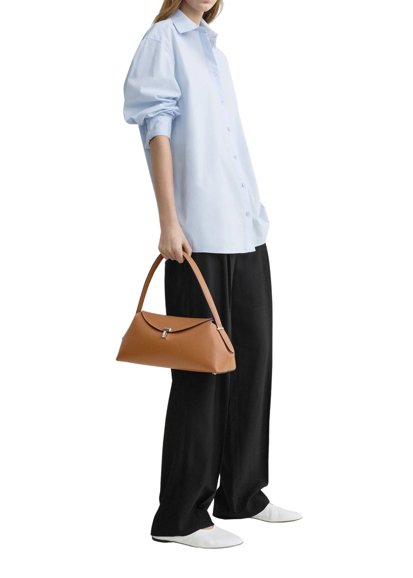 Toteme T - lock Grained - leather Shoulder Bag - Vermillion
