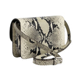 Toteme T-Lock Python Embossed Crossbody - Vermillion