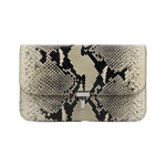 Toteme T-Lock Python Embossed Crossbody - Vermillion