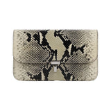 Toteme T-Lock Python Embossed Crossbody - Vermillion