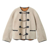 Toteme Teddy Shearling Clasp Jacket - Vermillion