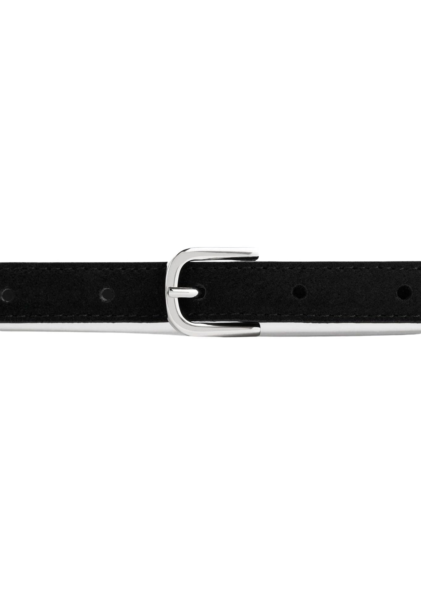 Toteme Thin Suede Belt - Vermillion