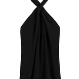 Toteme Twisted Jersey Halter Top - Vermillion