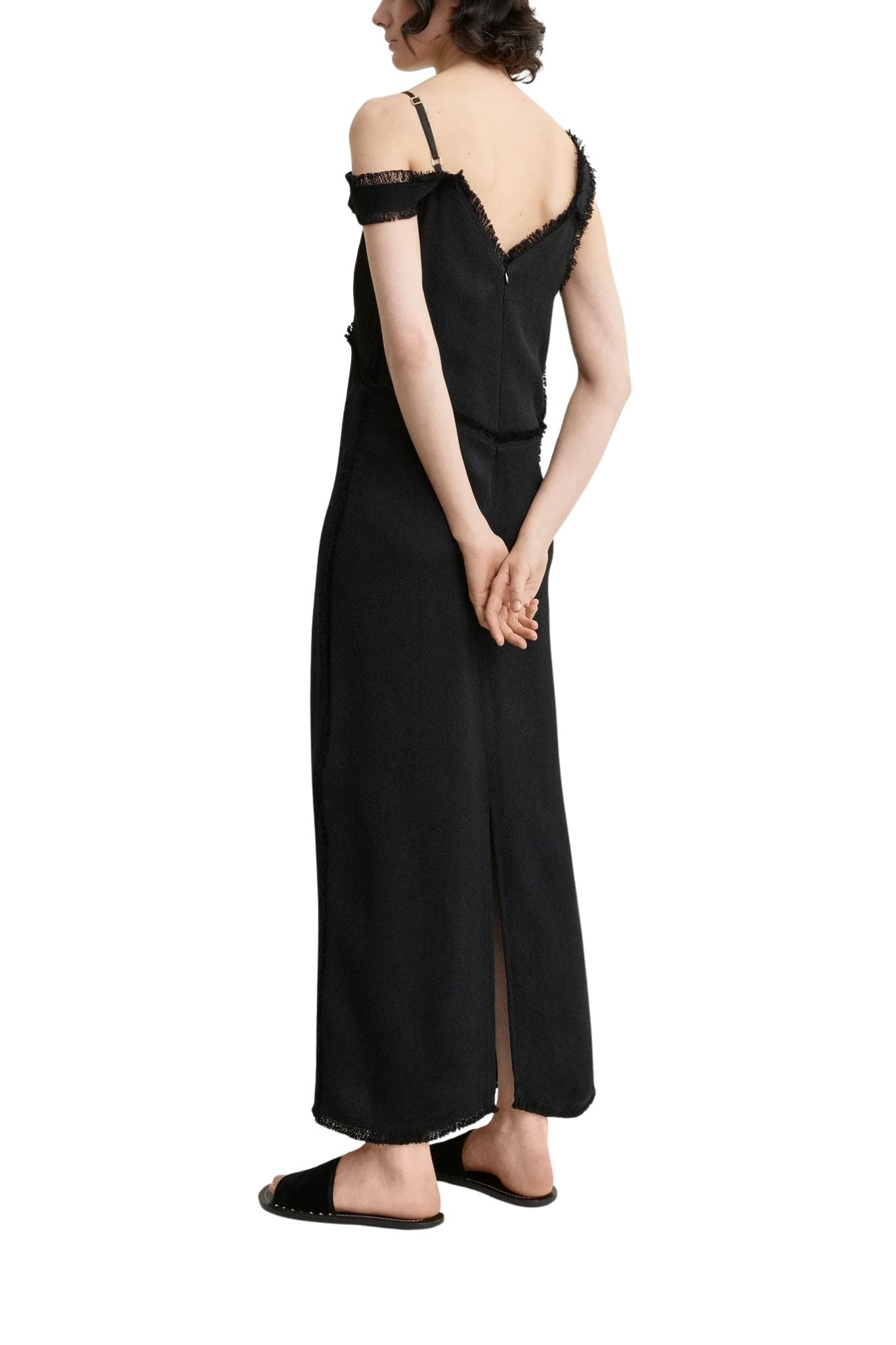 Toteme V - neck Raw Slip Dress - Vermillion