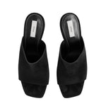 Toteme Velour - Leather Bandeau Mules - Vermillion