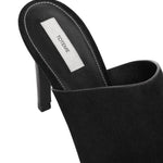 Toteme Velour - Leather Bandeau Mules - Vermillion