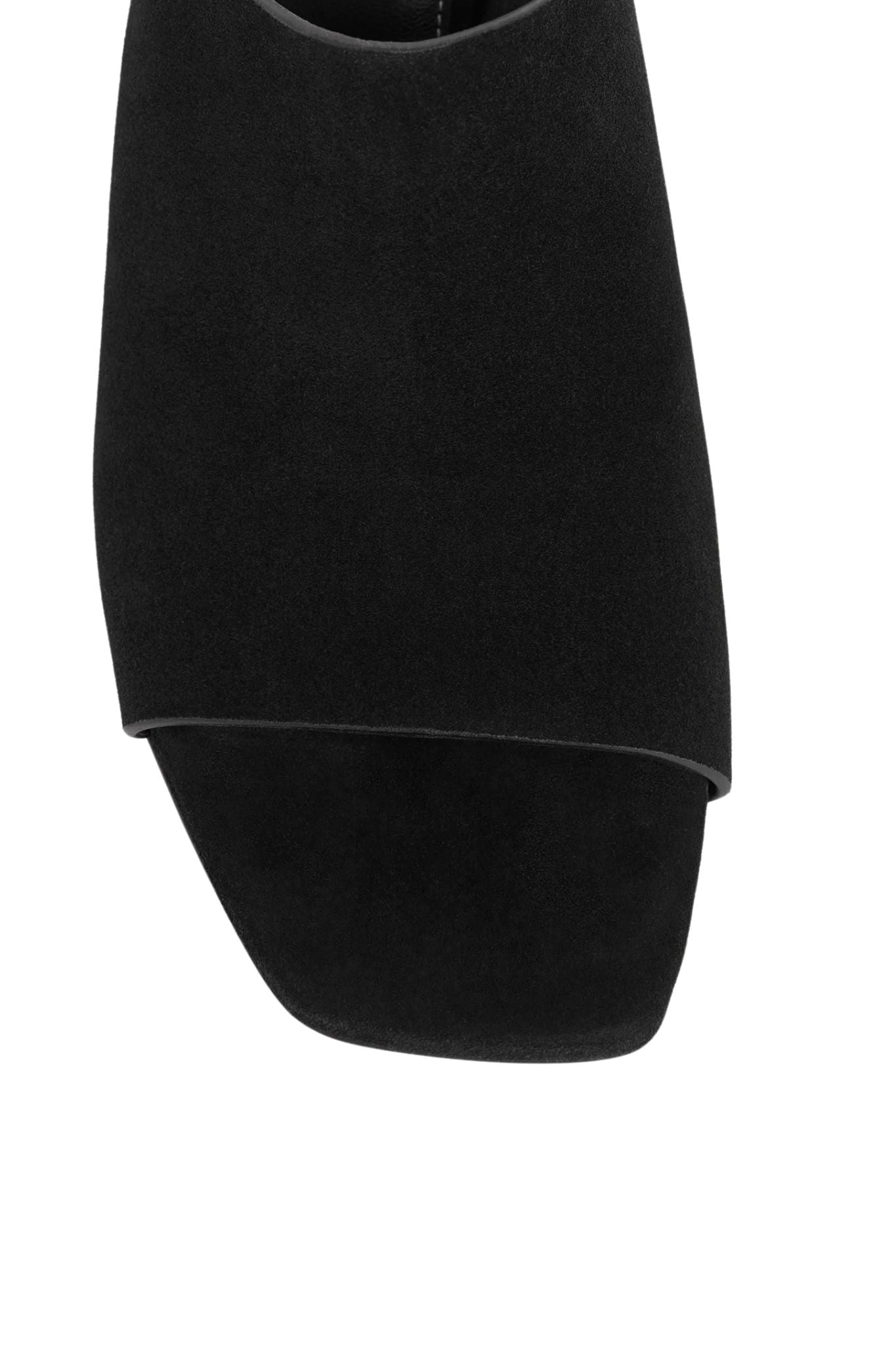 Toteme Velour - Leather Bandeau Mules - Vermillion