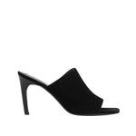 Toteme Velour - Leather Bandeau Mules - Vermillion