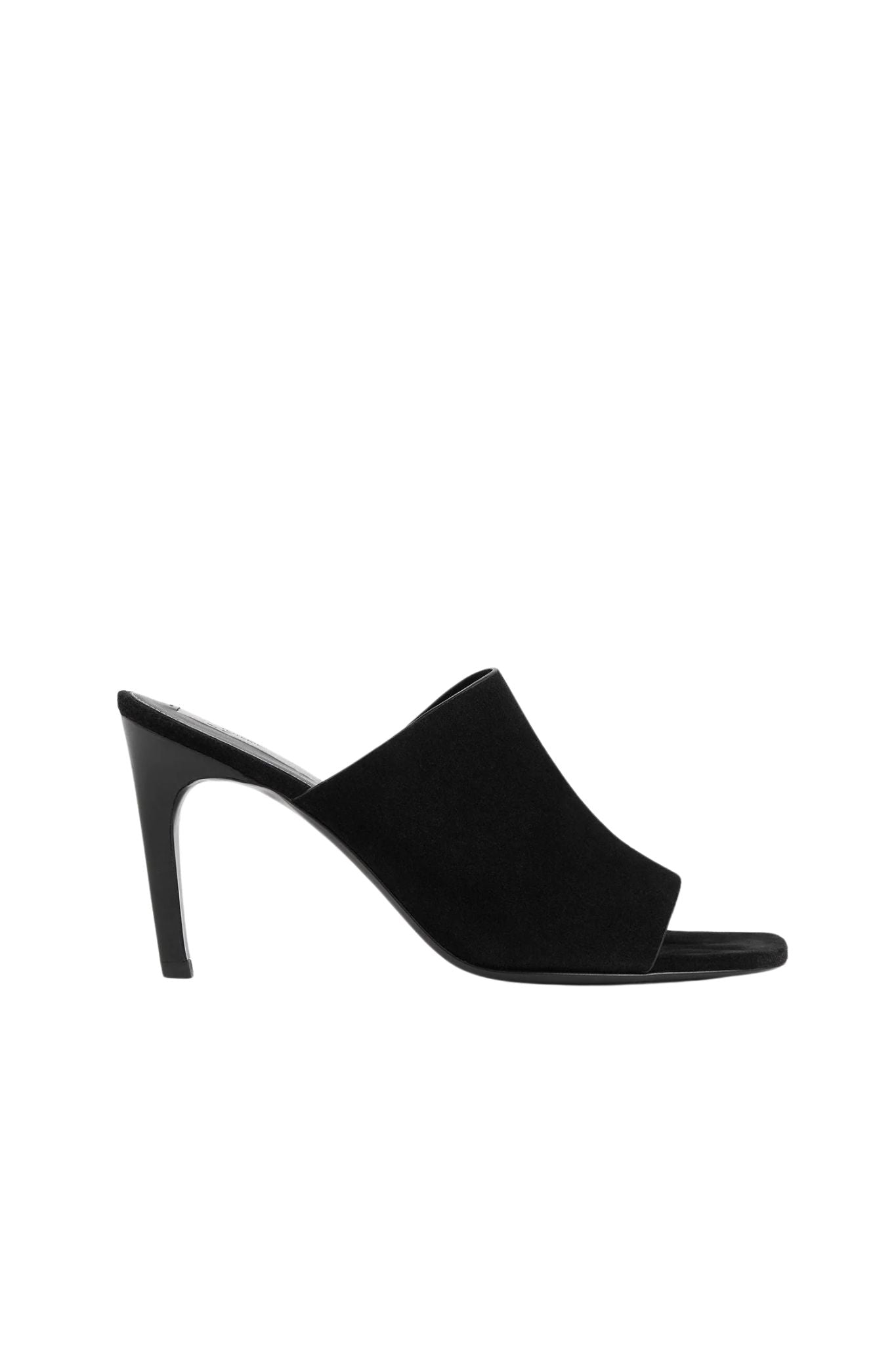 Toteme Velour - Leather Bandeau Mules - Vermillion